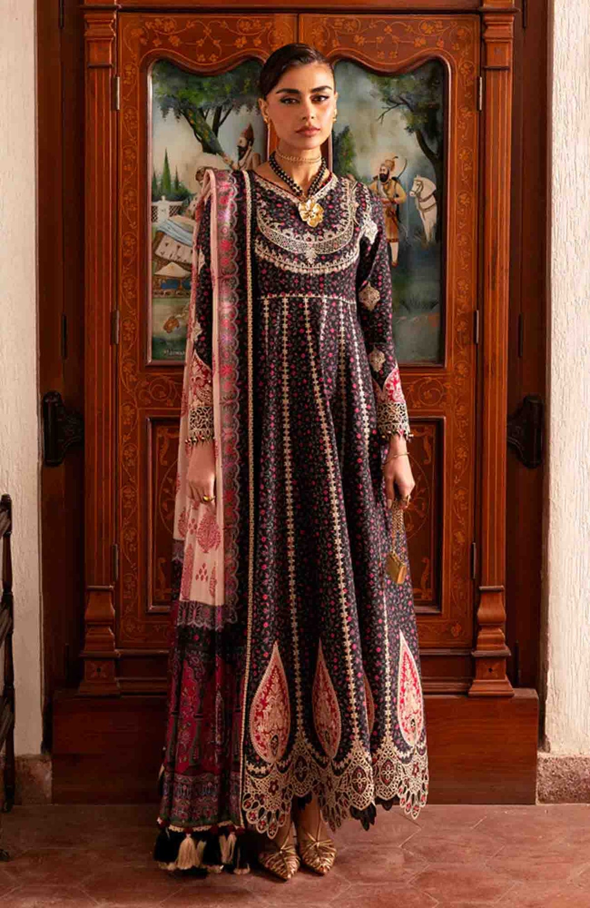 Shahkaar By Jazmin Unstitched Lawn Embroidered 3 Piece Suit - JZSHKL-09- Summer Collection