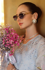 Noor Laserkari By Sadia Asad Unstitched Lawn Embroidered 3 Piece Suit - NSAHSL-10B-Roselle- Summer Collection