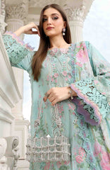 Luxury Lawn Eid II By Maria B Unstitched Lawn Embroidered 3 Piece Suit - MBEDIILXL-15- Summer Collection