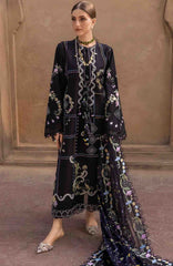 Flow Luxury by Crimson Unstitched Lawn Embroidered 3 Piece Suits -CRMFLXL-1A - Floral Serenity -  Summer Collection