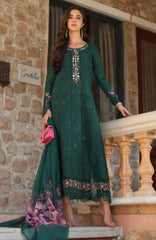Noor Laserkari By Sadia Asad Unstitched Lawn Embroidered 3 Piece Suit - NSAHSL-1A-Sorina- Summer Collection