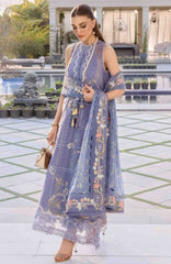 Flow Luxury by Crimson Unstitched Lawn Embroidered 3 Piece Suits -CRMFLXL-1B - Floral Serenity -  Summer Collection
