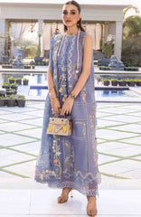 Flow Luxury by Crimson Unstitched Lawn Embroidered 3 Piece Suits -CRMFLXL-1B - Floral Serenity -  Summer Collection