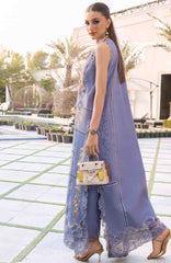 Flow Luxury by Crimson Unstitched Lawn Embroidered 3 Piece Suits -CRMFLXL-1B - Floral Serenity -  Summer Collection