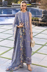 Flow Luxury by Crimson Unstitched Lawn Embroidered 3 Piece Suits -CRMFLXL-1B - Floral Serenity -  Summer Collection