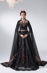 Mbroidered Edition by Maria B Unstitched Chiffon Embroidered 3 Piece Suits - MBDWEF - D1 - Wedding Collection