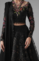 Mbroidered Edition by Maria B Unstitched Chiffon Embroidered 3 Piece Suits - MBDWEF - D1 - Wedding Collection