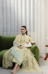 Chikankari By Qalamkar Unstitched Lawn Embroidered 3 Piece Suit - QLMCKL-02- Ayla- Summer Collection