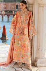 Flow Luxury by Crimson Unstitched Lawn Embroidered 3 Piece Suits -CRMFLXL-2A - Summer Dance -  Summer Collection
