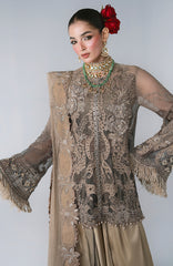 Mbroidered Edition By Maria B Unstitched Chiffon Embroidered 3 Piece Suits - MBDWEF- D2 - Wedding Collection