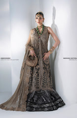 Mbroidered Edition By Maria B Unstitched Chiffon Embroidered 3 Piece Suits - MBDWEF- D2 - Wedding Collection