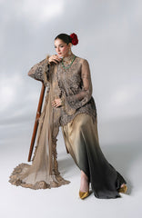 Mbroidered Edition By Maria B Unstitched Chiffon Embroidered 3 Piece Suits - MBDWEF- D2 - Wedding Collection