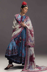 Anarkali by Zara Shahjahan Unstitched Lawn Embroidered 3 Piece Suits - ZSJAKILXL-02- Falak Ara-  Summer Collection