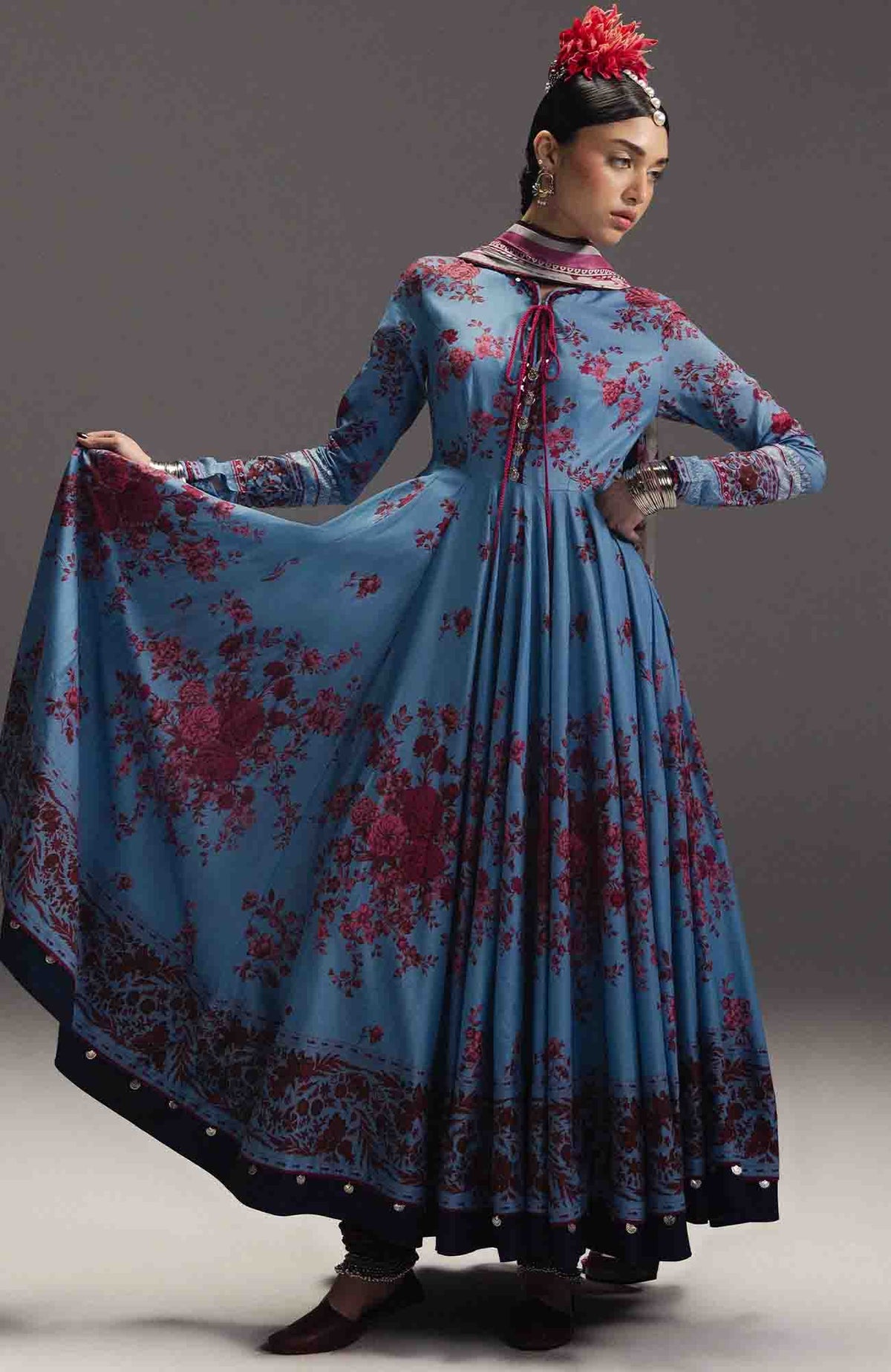 Anarkali by Zara Shahjahan Unstitched Lawn Embroidered 3 Piece Suits - ZSJAKILXL-02- Falak Ara-  Summer Collection