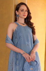 Noor Laserkari By Sadia Asad Unstitched Lawn Embroidered 3 Piece Suit - NSAHSL-3A-Mirelle- Summer Collection