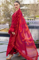 Flow Luxury by Crimson Unstitched Lawn Embroidered 3 Piece Suits -CRMFLXL-3A - Beauty In Bloom -  Summer Collection