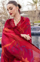 Flow Luxury by Crimson Unstitched Lawn Embroidered 3 Piece Suits -CRMFLXL-3A - Beauty In Bloom -  Summer Collection