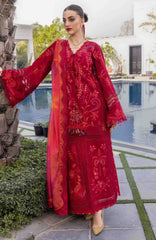 Flow Luxury by Crimson Unstitched Lawn Embroidered 3 Piece Suits -CRMFLXL-3A - Beauty In Bloom -  Summer Collection
