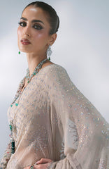 Mbroidered  Edition By Maria B Unstitched Chiffon Embroidered 3 Piece Suits - MBDWEF- D3 - Wedding Collection