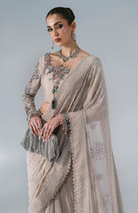 Mbroidered  Edition By Maria B Unstitched Chiffon Embroidered 3 Piece Suits - MBDWEF- D3 - Wedding Collection