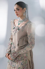 Mbroidered  Edition By Maria B Unstitched Chiffon Embroidered 3 Piece Suits - MBDWEF- D3 - Wedding Collection