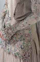 Mbroidered  Edition By Maria B Unstitched Chiffon Embroidered 3 Piece Suits - MBDWEF- D3 - Wedding Collection