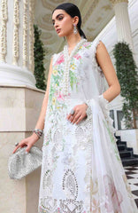 Luxury Lawn Eid II By Maria B Unstitched Lawn Embroidered 3 Piece Suit - MBEDIILXL-3- Summer Collection