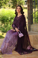 Noor Laserkari By Sadia Asad Unstitched Lawn Embroidered 3 Piece Suit - NSAHSL-4B-Seraphine- Summer Collection