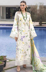 Flow Luxury by Crimson Unstitched Lawn Embroidered 3 Piece Suits -CRMFLXL-4A - Tropic Tease -  Summer Collection