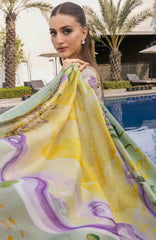 Flow Luxury by Crimson Unstitched Lawn Embroidered 3 Piece Suits -CRMFLXL-4A - Tropic Tease -  Summer Collection