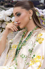 Flow Luxury by Crimson Unstitched Lawn Embroidered 3 Piece Suits -CRMFLXL-4A - Tropic Tease -  Summer Collection