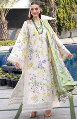 Flow Luxury by Crimson Unstitched Lawn Embroidered 3 Piece Suits -CRMFLXL-4A - Tropic Tease -  Summer Collection