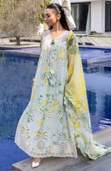Flow Luxury by Crimson Unstitched Lawn Embroidered 3 Piece Suits -CRMFLXL-4B - Tropic Tease -  Summer Collection