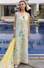 Flow Luxury by Crimson Unstitched Lawn Embroidered 3 Piece Suits -CRMFLXL-4B - Tropic Tease -  Summer Collection