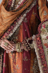 Mbroidered  Edition By Maria B Unstitched Chiffon Embroidered 3 Piece Suits - MBDWEF- D4 - Wedding Collection