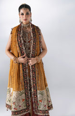 Mbroidered  Edition By Maria B Unstitched Chiffon Embroidered 3 Piece Suits - MBDWEF- D4 - Wedding Collection