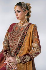 Mbroidered  Edition By Maria B Unstitched Chiffon Embroidered 3 Piece Suits - MBDWEF- D4 - Wedding Collection