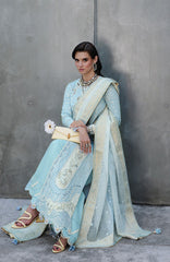 Chikankari By Qalamkar Unstitched Lawn Embroidered 3 Piece Suit - QLMCKL-05- Nayra- Summer Collection