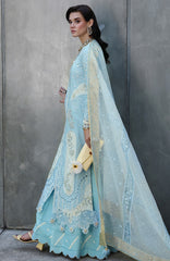 Chikankari By Qalamkar Unstitched Lawn Embroidered 3 Piece Suit - QLMCKL-05- Nayra- Summer Collection