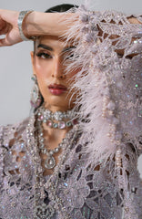 Mbroidered  Edition By Maria B Unstitched Chiffon Embroidered 3 Piece Suits - MBDWEF- D5 - Wedding Collection