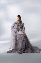 Mbroidered  Edition By Maria B Unstitched Chiffon Embroidered 3 Piece Suits - MBDWEF- D5 - Wedding Collection