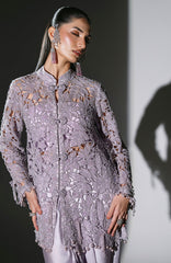 Mbroidered  Edition By Maria B Unstitched Chiffon Embroidered 3 Piece Suits - MBDWEF- D5 - Wedding Collection