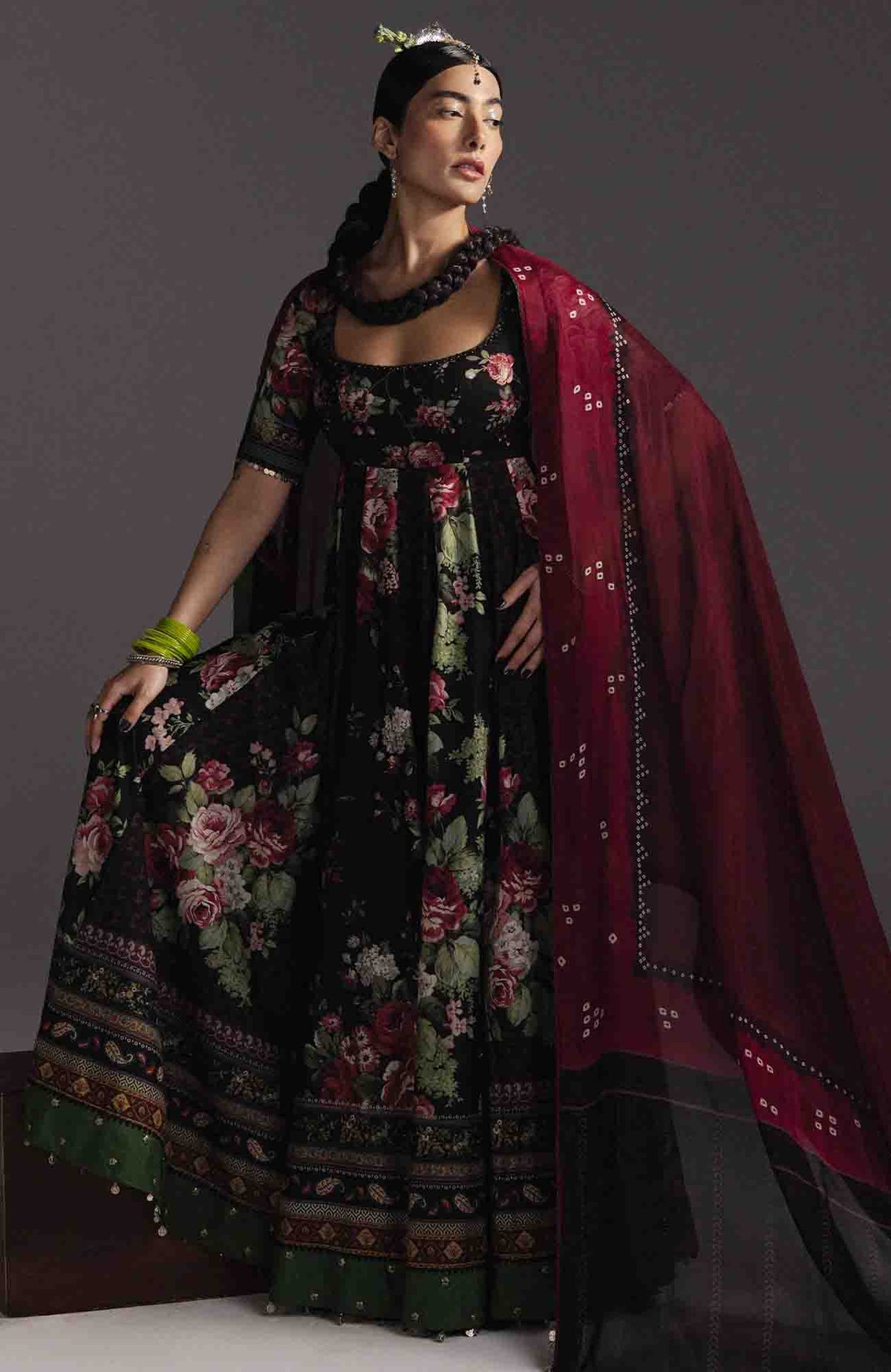 Anarkali by Zara Shahjahan Unstitched Lawn Embroidered 3 Piece Suits - ZSJAKILXL-05- Shehzadi - Summer Collection