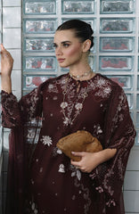 Chikankari By Qalamkar Unstitched Lawn Embroidered 3 Piece Suit - QLMCKL-01- Eshal- Summer Collection