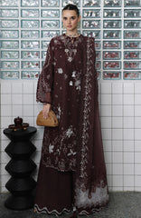 Chikankari By Qalamkar Unstitched Lawn Embroidered 3 Piece Suit - QLMCKL-01- Eshal- Summer Collection