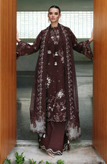 Chikankari By Qalamkar Unstitched Lawn Embroidered 3 Piece Suit - QLMCKL-01- Eshal- Summer Collection