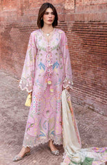 Flow Luxury by Crimson Unstitched Lawn Embroidered 3 Piece Suits -CRMFLXL-6A - Out Of Many Hearts -  Summer Collection