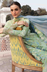Flow Luxury by Crimson Unstitched Lawn Embroidered 3 Piece Suits -CRMFLXL-6B - Out Of Many Hearts -  Summer Collection