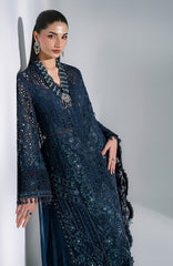 Mbroidered  Edition By Maria B Unstitched Chiffon Embroidered 3 Piece Suits - MBDWEF- D6 - Wedding Collection