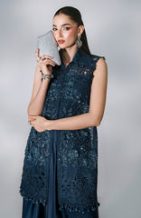 Mbroidered  Edition By Maria B Unstitched Chiffon Embroidered 3 Piece Suits - MBDWEF- D6 - Wedding Collection